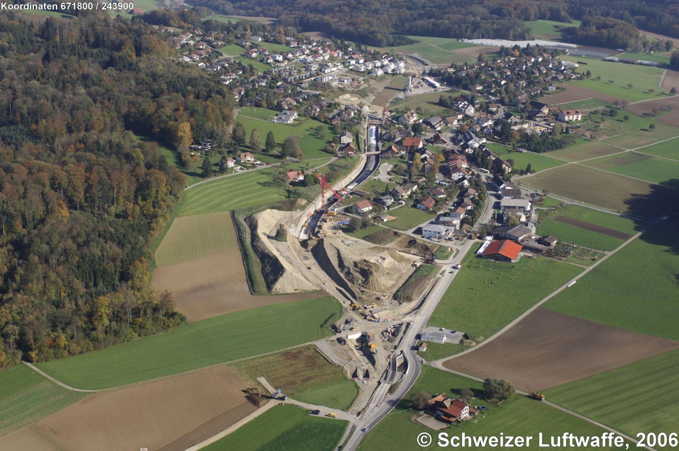 Baustelle des W-Portals im Oktober 2006.
